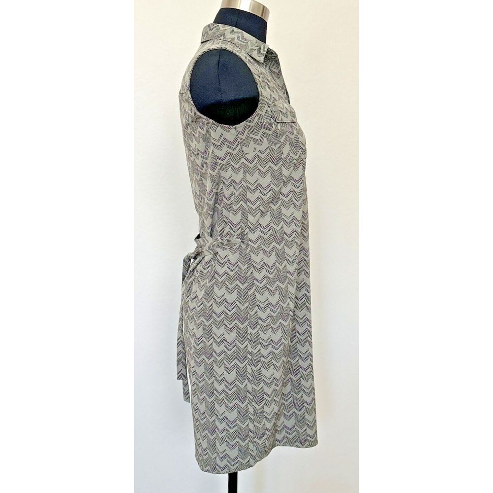 Eddie Bauer‎ Athleisure Dress Olive Green Purple Geometric AOP Stretch Travel XS - Picture 8 of 16